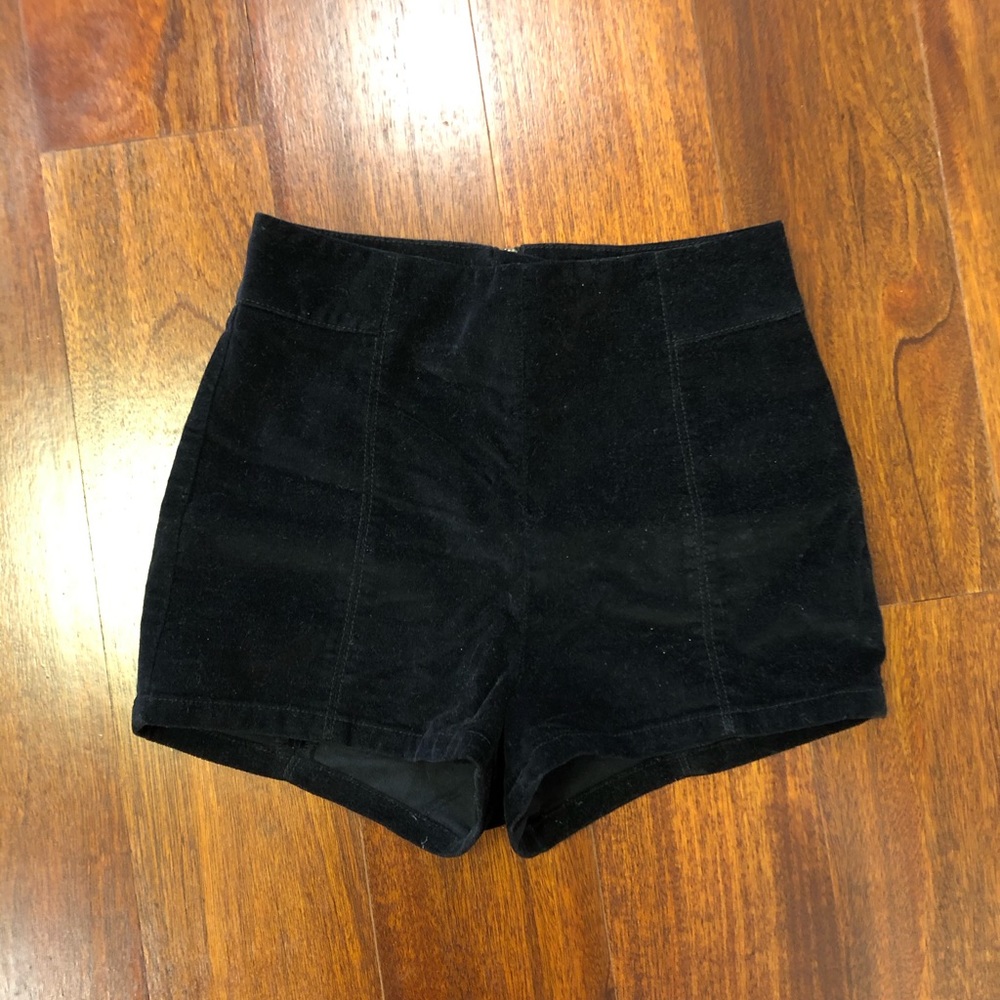 Urban Outfitters High-waisted, velvet shorts
